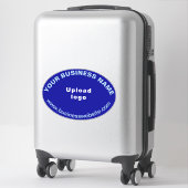 Website der Unternehmen zu Blue Large Oval Shape V Aufkleber (Koffer)