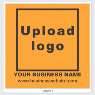 Website der Unternehmen zu Orange Large Square Vin Aufkleber