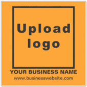 Website der Unternehmen zu Orange Large Square Vin Aufkleber (Vorderseite)