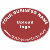 Website der Unternehmen zu Red Large Oval Shape Vi Aufkleber (Vorderseite)