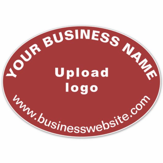 Website der Unternehmen zu Red Large Oval Shape Vi Aufkleber (Vorderseite)