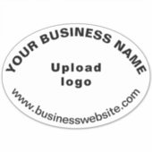 Website der Unternehmen zu White Large Oval Shape Aufkleber (Vorderseite)