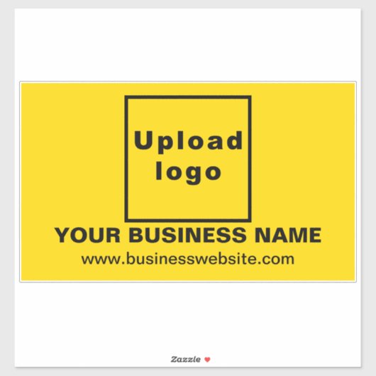 Website der Unternehmen zu Yellow Large Rectangle  Aufkleber (Blatt)