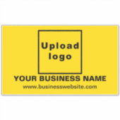 Website der Unternehmen zu Yellow Large Rectangle  Aufkleber (Vorderseite)