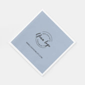 Website des Dusty Blue Custom Business Company Log Serviette (Ecke)