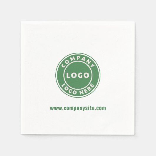Website des Firmenbüropapiers hinzufügen Serviette (Vorderseite)
