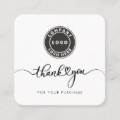 Website des Firmenlogos Kunde Vielen Dank für die Quadratische Visitenkarte (Vorderseite)