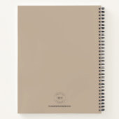 Website des Firmenlogos Minimalistisch Beige Notizblock (Rückseite)