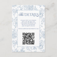 Website des französischen Blue Floral Toile QR-Cod