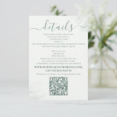 Website des Minimalistischen QR-Kodex für moderne  Begleitkarte (Stehend Vorderseite)