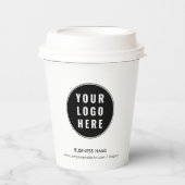 Website des Minimalistischen Unternehmens für das  Pappbecher (Vorderseite)