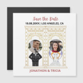 Website des modernen Fotos zum Hinzufügen von QR-C Magneteinladung (Vorne/Hinten)