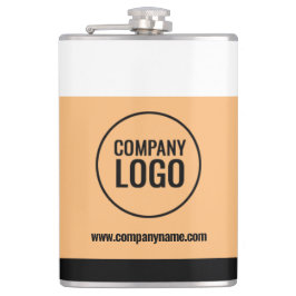 Website des modernen Logos von White Peach Black C Flachmann