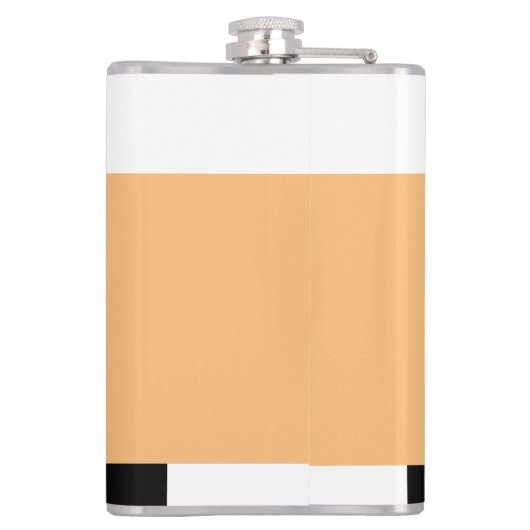 Website des modernen Logos von White Peach Black C Flachmann (Rückseite)