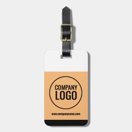 Website des modernen Logos von White Peach Black C Gepäckanhänger (Vorderseite vertikal)