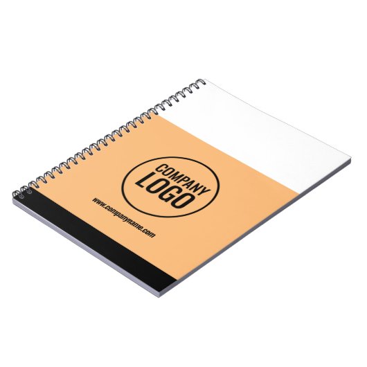 Website des modernen Logos von White Peach Black C Notizblock (Linke Seite)