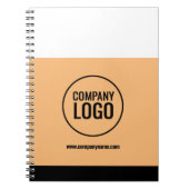 Website des modernen Logos von White Peach Black C Notizblock (Vorderseite)