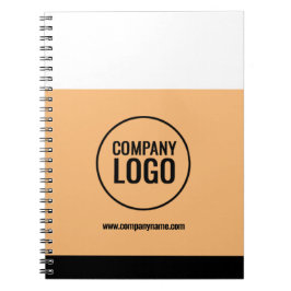 Website des modernen Logos von White Peach Black C Notizblock