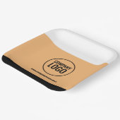 Website des modernen Logos von White Peach Black C Pappteller (Gewinkelt)