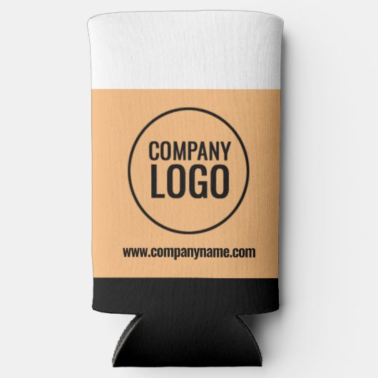 Website des modernen Logos von White Peach Black C Selters Dosenkühler (Vorderseite)