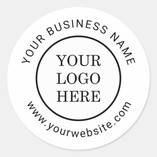 Website des modernen Unternehmens mit benutzerdefi Runder Aufkleber (Vorderseite)