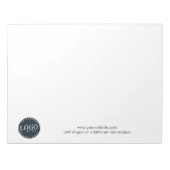 Website des modernen Unternehmens mit Firmenlogo Notizblock (Vorderseite)