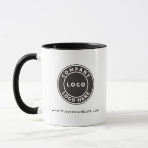 Website des modernen Unternehmens mit Firmenlogo Tasse