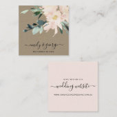 WEBSITE DES RUSTIKISCHEN BLUSH KRAFT FLORAL BUNCH  QUADRATISCHE VISITENKARTE (Vorne/Hinten)