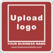 Website des Unternehmens auf der Vinyl-Aufkleber a Aufkleber (Vorderseite)