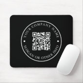 Website des Unternehmens Link QR Code Black Promot Mousepad (Mit Mouse)