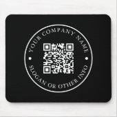 Website des Unternehmens Link QR Code Black Promot Mousepad (Vorne)