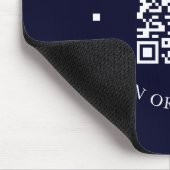 Website des Unternehmens Link QR Code Navy Blue Bu Mousepad (Ecke)