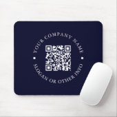Website des Unternehmens Link QR Code Navy Blue Bu Mousepad (Mit Mouse)