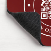 Website des Unternehmens Link QR Code Red Promotio Mousepad (Ecke)