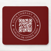 Website des Unternehmens Link QR Code Red Promotio Mousepad (Vorne)
