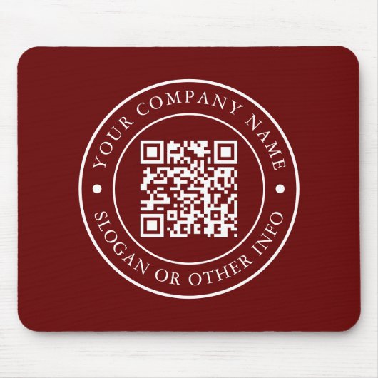 Website des Unternehmens Link QR Code Red Promotio Mousepad (Vorne)