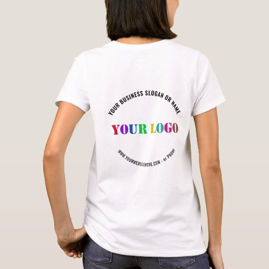 Website des Unternehmens mit Firmenlogo T - Shirt (Rückseite)