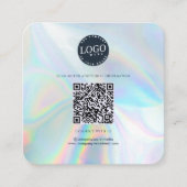 Website des Unternehmens QR Code Social Media Quadratische Visitenkarte (Vorderseite)