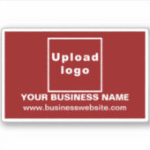 Website des Unternehmens: Red Rectangle Vinyl Stic Aufkleber (Vorderseite)