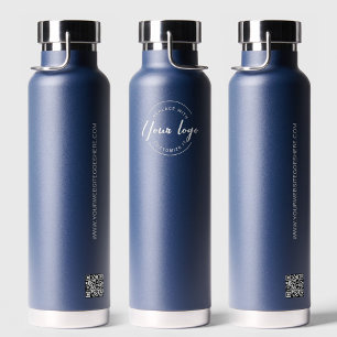 Website des White Business Logo Custom QR Trinkflasche