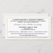 Website Einfach elegant Gold Nur verheiratet Ankündigung (Rückseite)