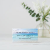 Website-Einhängekarte für Strand oder Hochzeit in Begleitkarte (Stehend Vorderseite)