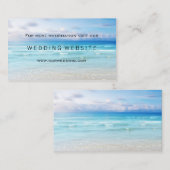 Website-Einhängekarte für Strand oder Hochzeit in Begleitkarte (Vorne/Hinten)