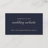 WEBSITE "ELEGANT GOLD FOIL NAVY SEEPFERD WEDING" VISITENKARTE (Rückseite)