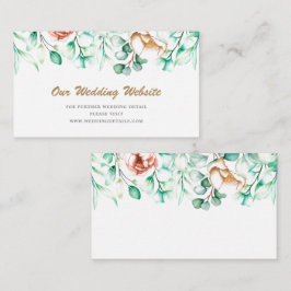 Website Eukalyptus Greenery Watercolor Wedding Begleitkarte