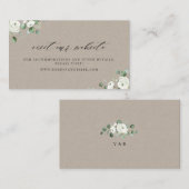 Website Eukalyptus grün Platzkarte (Vorne/Hinten)