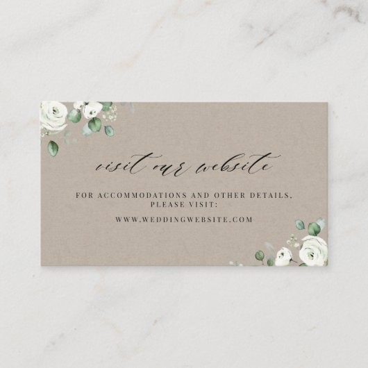 Website Eukalyptus grün Platzkarte (Vorderseite)