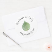 Website Eukalyptus Leaf Small Craft Business Runder Aufkleber (Umschlag)