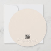 Website Eukalyptus Wood Cut Slice QR CODE Hochzeit Einladung (Rückseite)