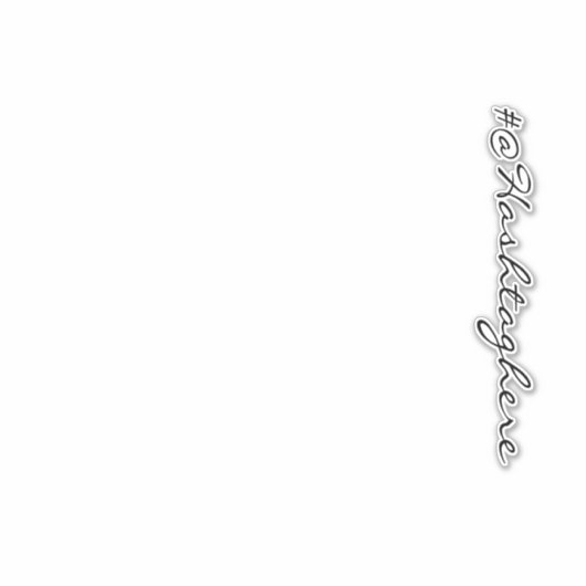 Website-Firmenname-Skriptanhänger-Aufkleber Aufkleber (Vorderseite)